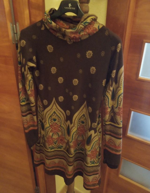 Vestido manga larga mujer