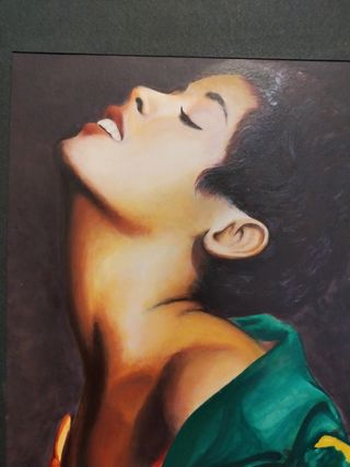 Disegno con passepartout nero.
