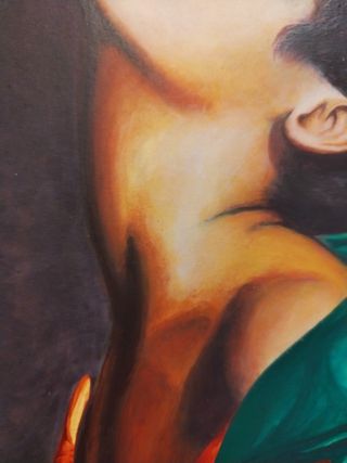 Disegno con passepartout nero.