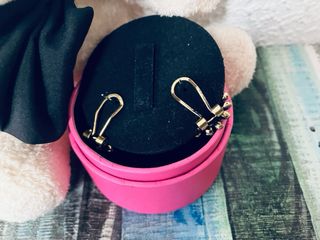 Pendientes Color Oro Viejo Con Brillantes Artesano