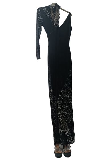 Vestito lungo svasato Pizzo