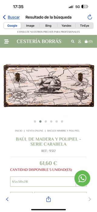 Baúl madera/polipiel mapa mundo antigüo