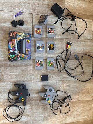 Nintendo 64 cables dos mandos 6 juegos y transfer