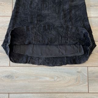 Vintage 80s Pure New Wool black Long Skirt