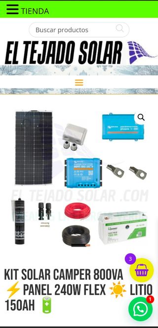 KIT CAMPER 230 voltios VICTRON LITIO LIPEO4
