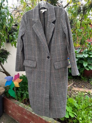 Abrigo cuadros H&M 36-S