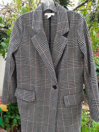 Abrigo cuadros H&M 36-S
