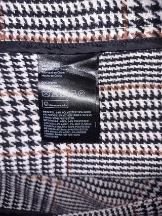 Abrigo cuadros H&M 36-S