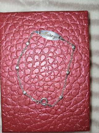 Esclava de plata grabado mireya