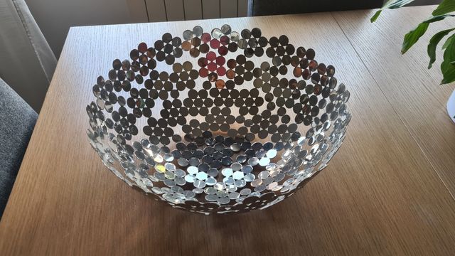 Centrotavola design acciaio porrtafrutta