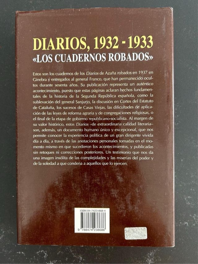 Libro Manuel Azana Los cuadernos robados