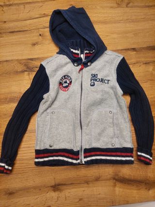 Maglione bambino con zip e cappuccio 104