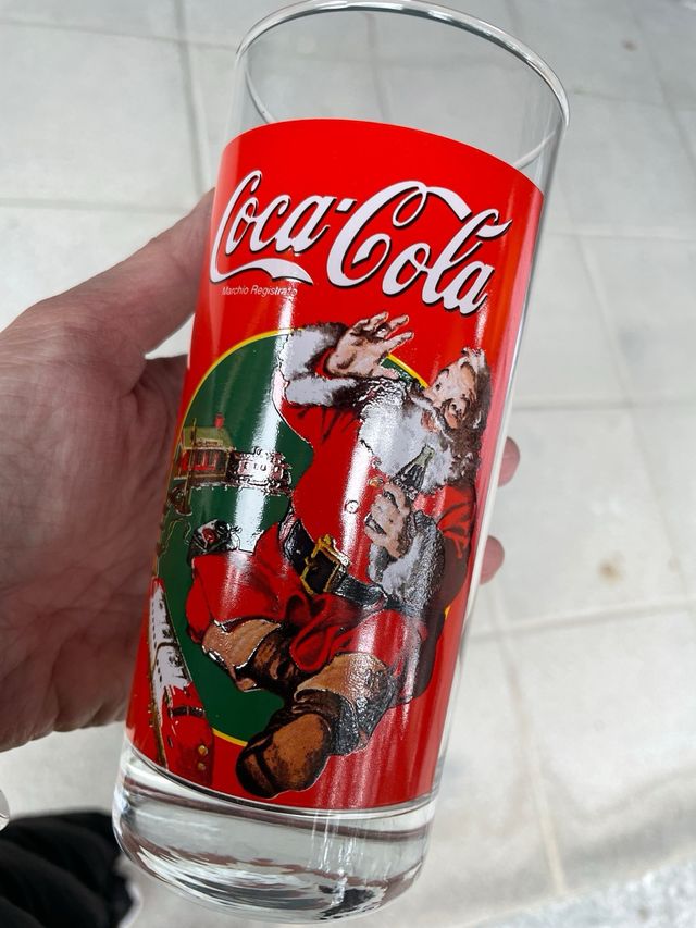 Set Natale bicchieri vintage Coca Cola 1998
