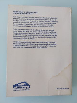 Problemas y ejercicios de análisis matematico