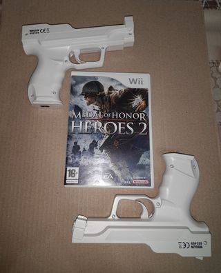 Juego wii-U Medal Of Honor Heroes 2+2 Pistolas 