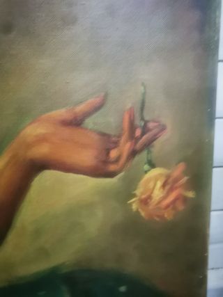 Cuadro. Óleo. Gitana. Pujol