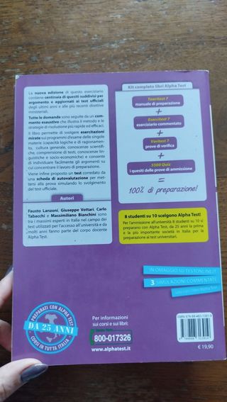 Alpha test psicologia 8' edizione