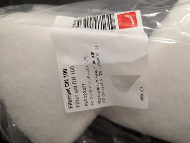 Filtros bocas de ventilación 100mm