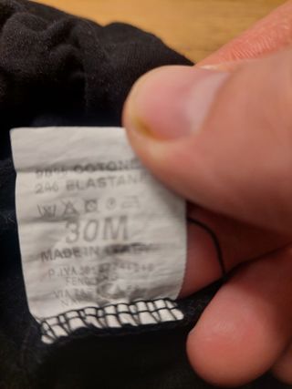 Pantaloni neri in cotone bambino 30 mes