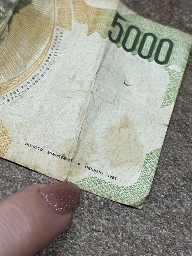 Banconota 5000 lire del 1985