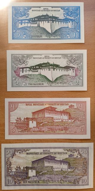 Bhutan 1/2/5/10 Ngultrum