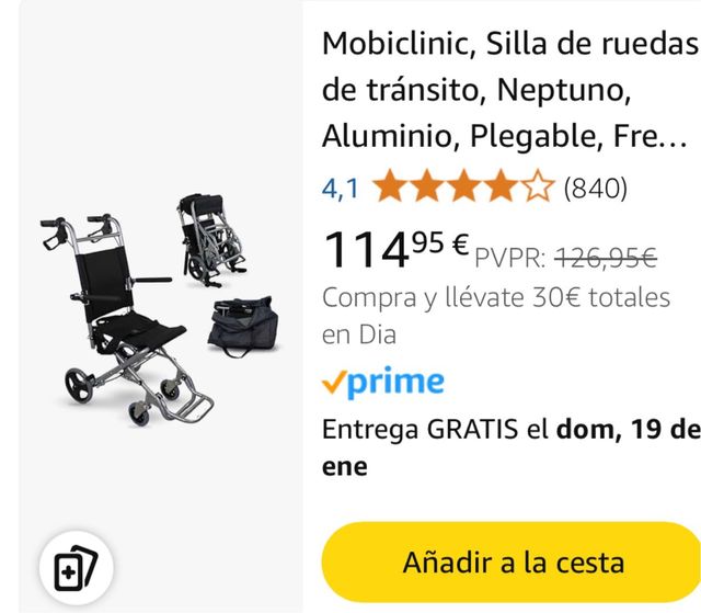 Silla de ruedas de transito