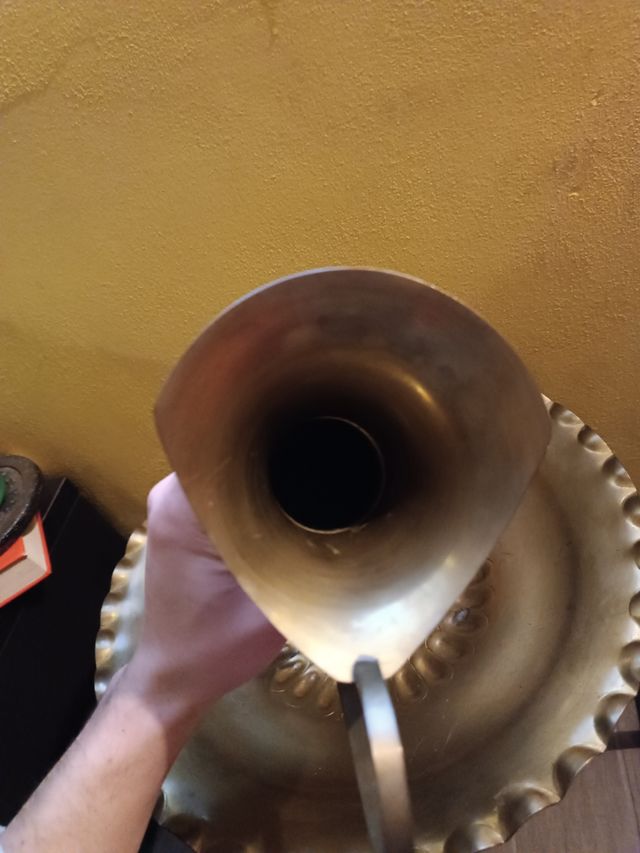 Brocca e piatto in ottone vintage