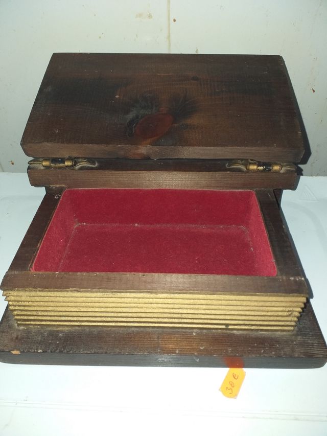 2 cajas antiguo de madera