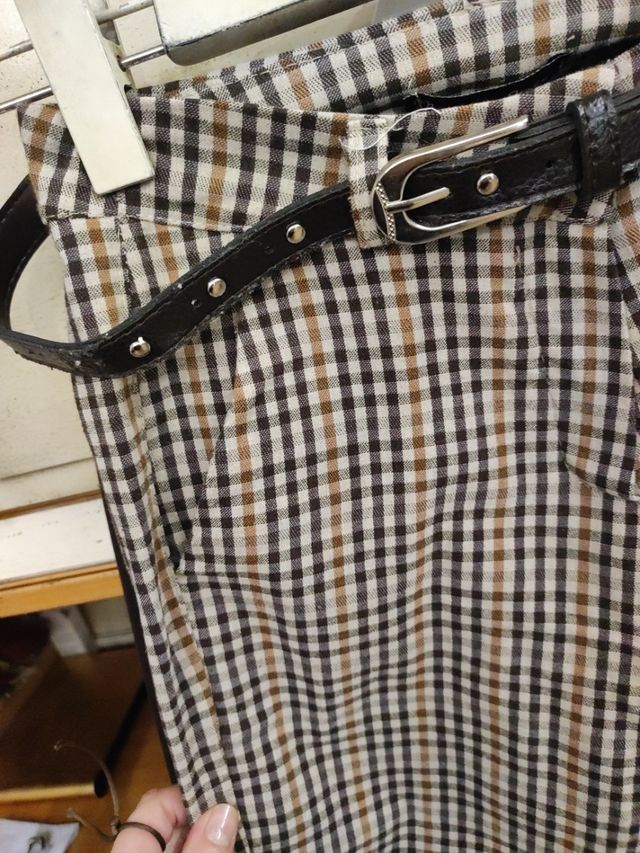 Pantalón pitillo cuadritos