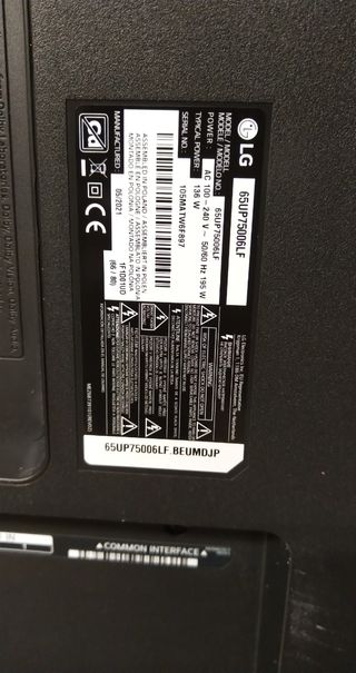 Despiece TV LG 65UP75006LF tele televisor tv para