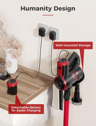 Aspirapolvere Senza Fili Potente 4-In-1. 160W.