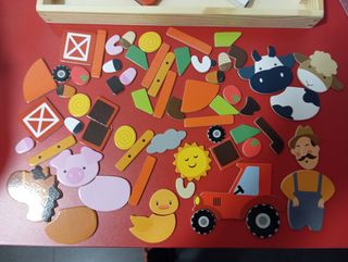 Pizarra doble granja escuela