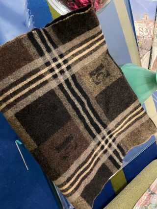 Sciarpa uomo quadro marrone e nero