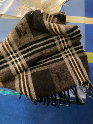Sciarpa uomo quadro marrone e nero