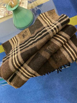 Sciarpa uomo quadro marrone e nero