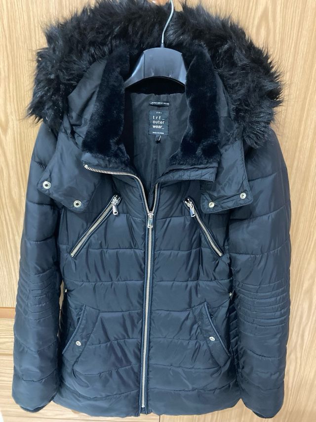 Piumino semilungo donna con cappuccio Zara