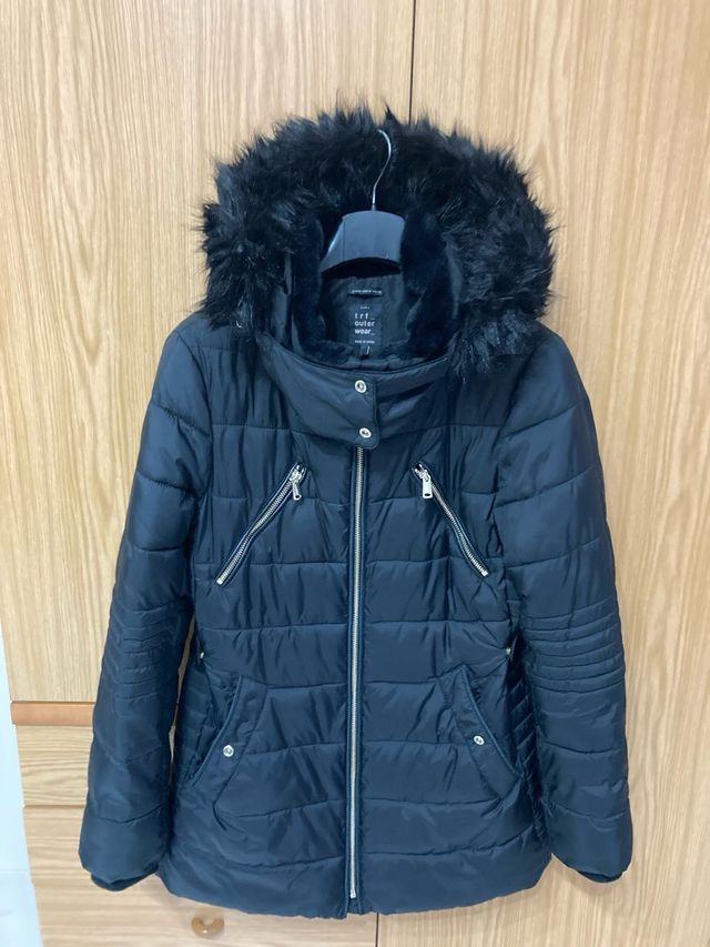 Piumino semilungo donna con cappuccio Zara