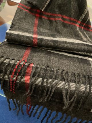 Sciarpa  da uomo quadri grigio/rosso