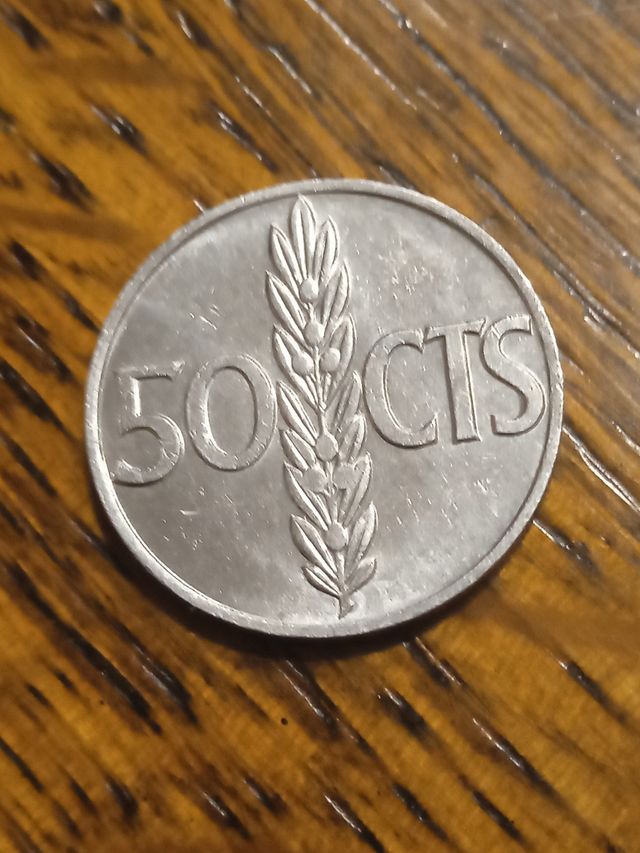 Moneda de 50 céntimos de 1966