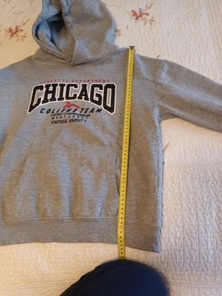 Sudadera niño gris 12 años con capucha