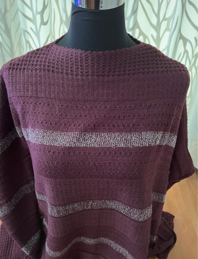 Poncho Goldenpoint bordeaux