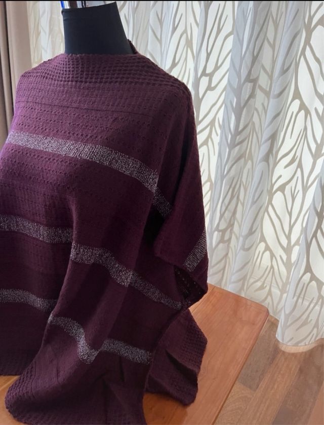 Poncho Goldenpoint bordeaux