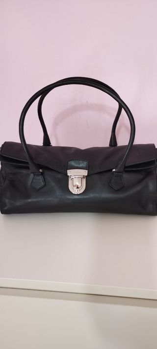 Borsa baguette Prada vera pelle nera 