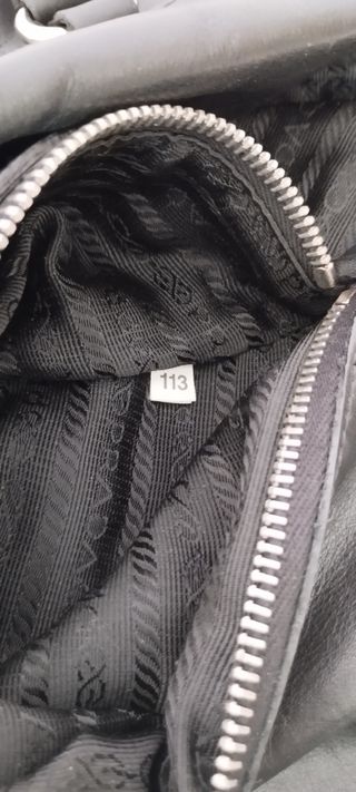 Borsa baguette Prada vera pelle nera 
