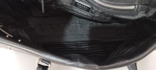 Borsa baguette Prada vera pelle nera 