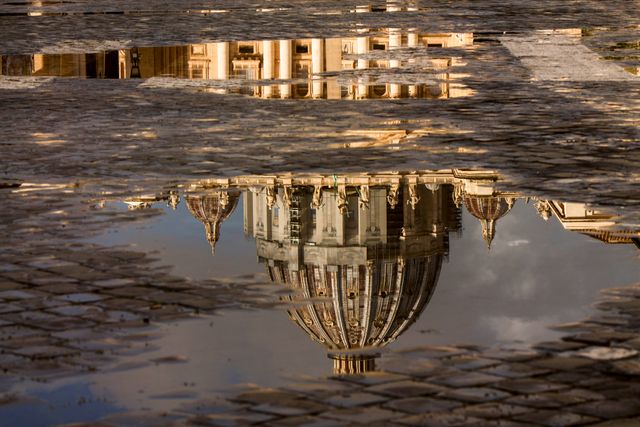 Poster fotografia riflessi S. Pietro, Roma