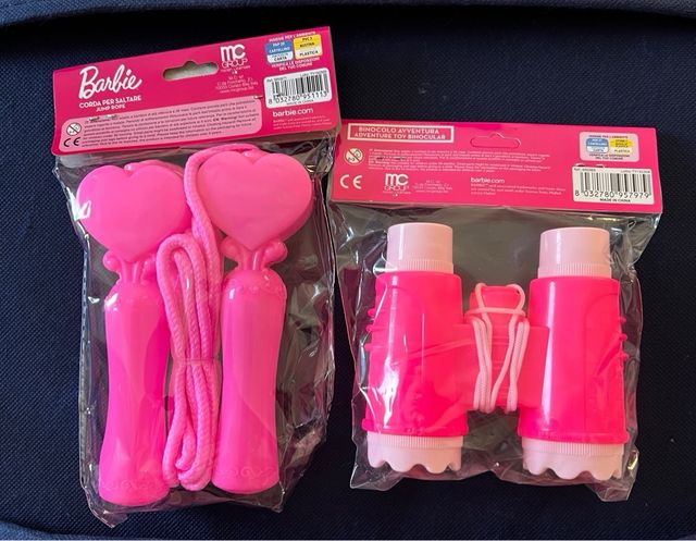 Corda per saltare e binocolo Barbie 