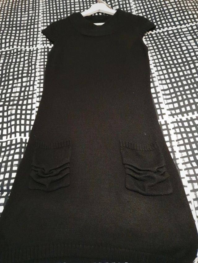 Vestito maximaglione nero media vestibilità