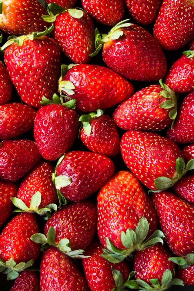 Poster fotografico con pattern di fragole rosse
