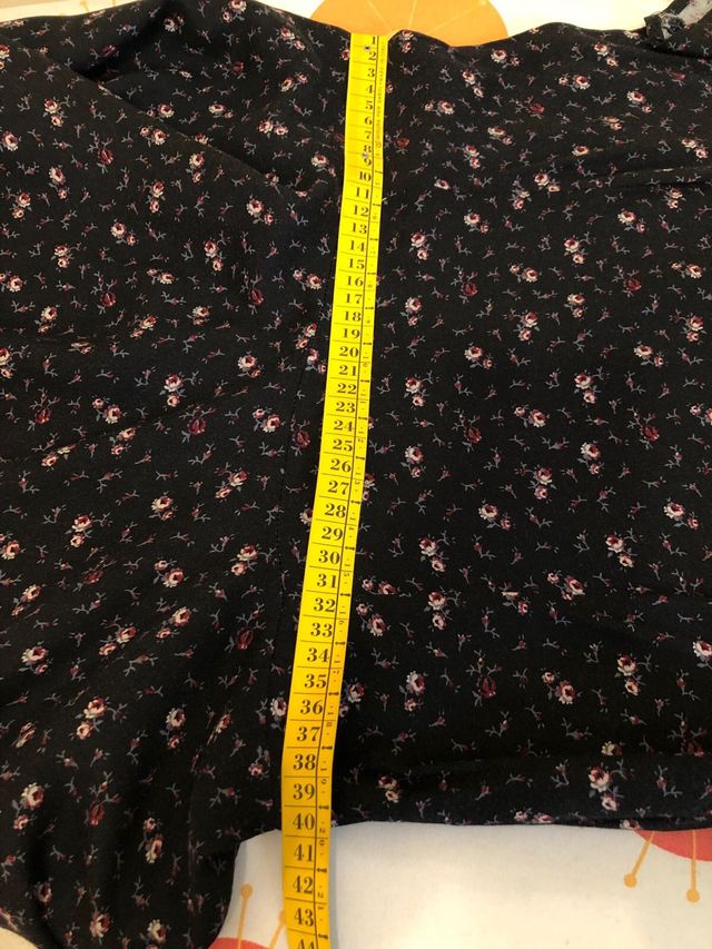 Abito nero fiorellini Benetton tg M